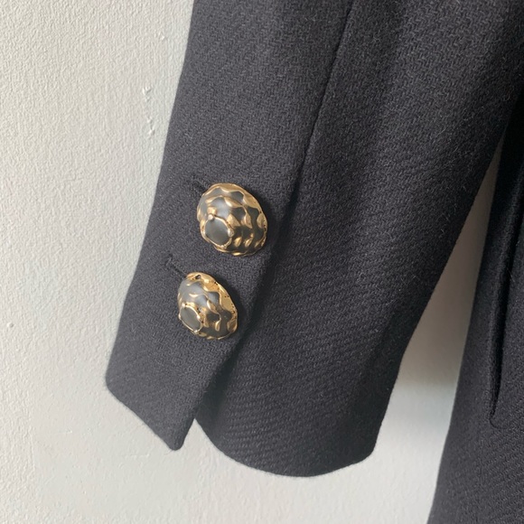 Zara Manteco Premium Wool Blend Coat Gold Buttons - Picture 6 of 9